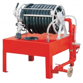 Mobile Contant Flow Hose Reel Mount Ed On Foam Tank